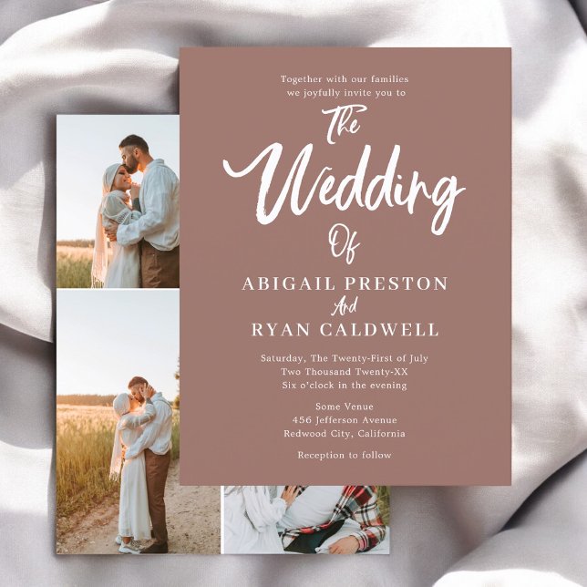 Postal Boda de presupuesto de caligrafía de pincel (Subido por el creador)