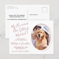 Boda de presupuesto Mascota Foto Rosa Oro Guardar