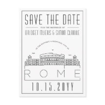 Boda de Roma | Estilizado Skyline Guardar la fecha