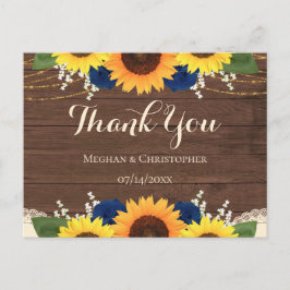 Postal Boda de Rosas de la Marina de Girasol de Madera Rú