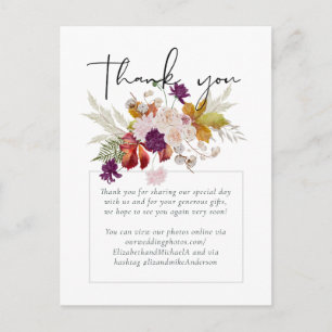 Postal Boda de Rubor Rustic Maroon Ginger
