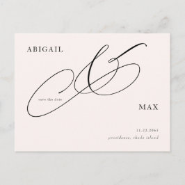 Postal Boda de Rubor sin tiempo Guardar la fecha