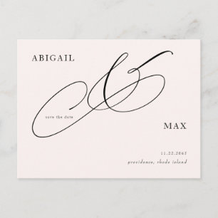 Postal Boda de Rubor sin tiempo Guardar la fecha