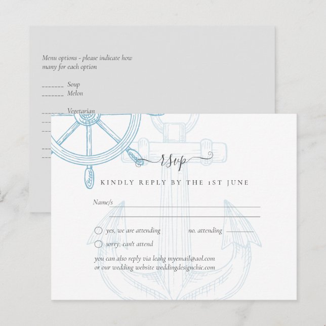 Postal Boda de Ruedas de Buques Náuticos (Anverso / Reverso)