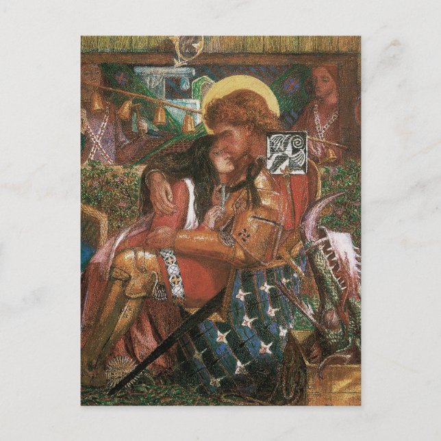 Postal Boda de San Jorge, Princesa Sabra de Rossetti (Anverso)
