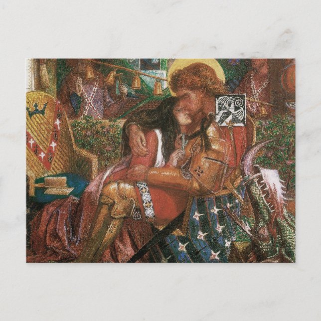 Postal Boda de San Jorge, Princesa Sabra de Rossetti (Anverso)