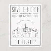Boda de Seattle | Estilizado Skyline Guardar la fe