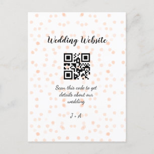 Postal Boda de sitio web escanear código QR para obtener 