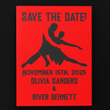 Boda de tango rojo-caliente