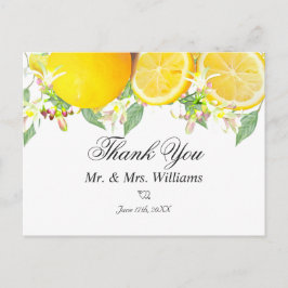 Postal Boda de verano de Lemon Boho Moderno Gracias