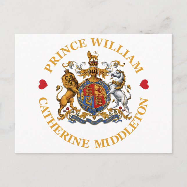 Postal Boda del Príncipe William y Catherine Middleton (Anverso)