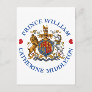 Postal Boda del Príncipe William y Catherine Middleton