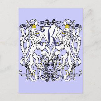 Postal Boda del Renacimiento de Lion Rampant