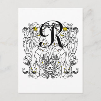 Postal Boda del Renacimiento de Lion Rampant