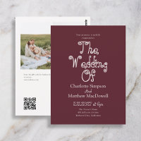 Boda Económica Fancy Foto de Otoño Código QR Burgu