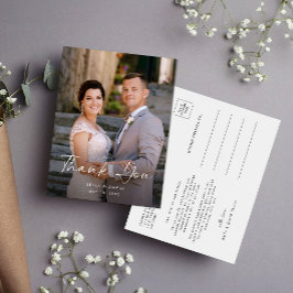 Postal Boda Elegant Script Photo You Postcard