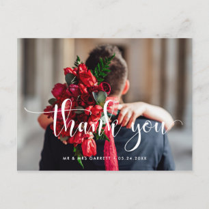 Postal Boda elegante gracias