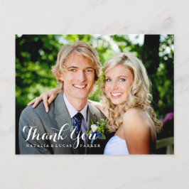 Postal Boda Elegantemente Guiado Gracias Postcard