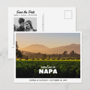 Postal Boda en Bodega de Napa California Save the Date