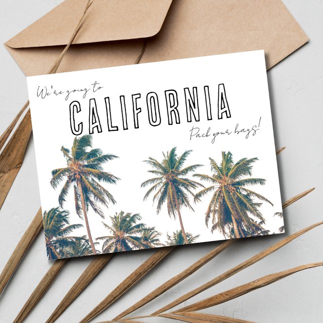 Postal Boda en destino de California - Guardar la fecha (California Destination Wedding Save the Date Postcard)