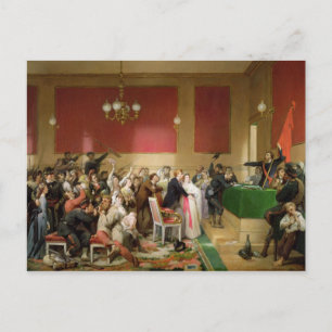 Postal Boda en el municipio de París de 1871