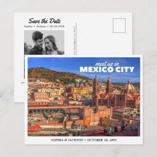 Postal Boda en la Ciudad de México Guardar la Fecha de Vi