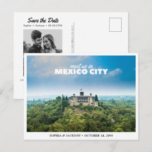 Postal Boda en la Ciudad de México Save the Date Viaje Re