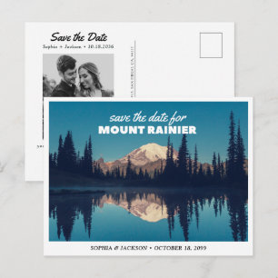 Postal Boda en Mount Rainier - Save the Date Retro