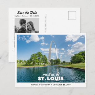 Postal Boda en St. Louis Save the Date Viaje Retro