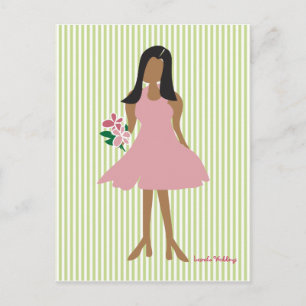 Postal Boda étnica femenina