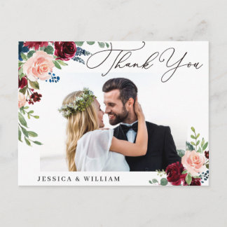 Postal Boda Eucalyptus de la Marina de Borgoña. Gracias