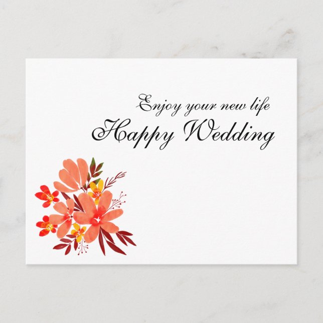 Postal boda feliz (Anverso)