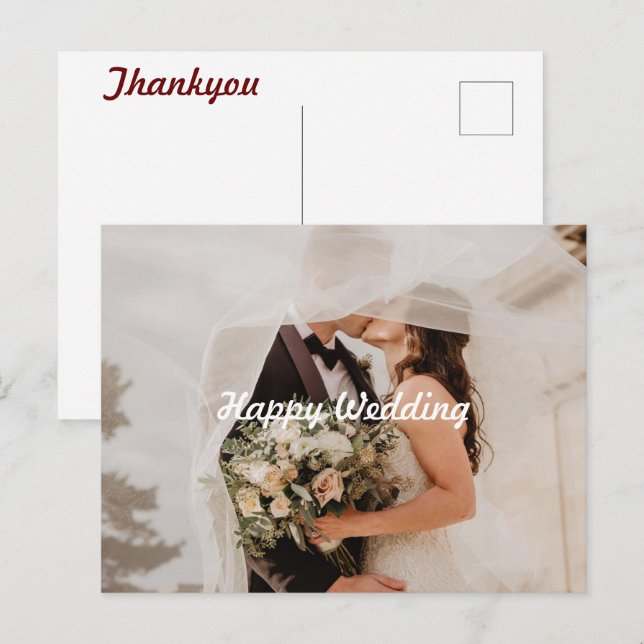 Postal Boda feliz 2 (Anverso / Reverso)