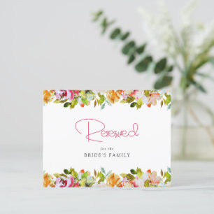 Postal Boda floral acuático del jardín de verano reservad