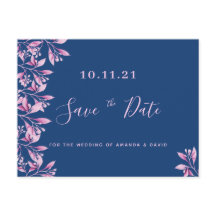 Boda floral azul rosa