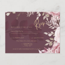 Boda Floral de aroma rosa rubor RSVP