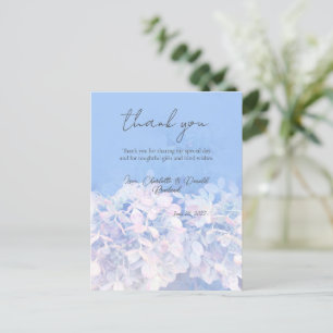 Postal Boda floral de Hortensia Romántica