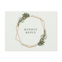 Boda floral geométrica RSVP