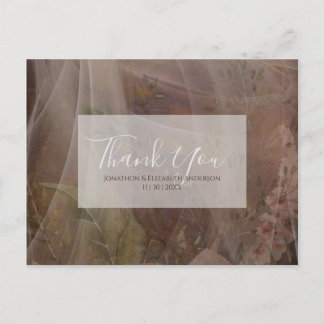 Postal Boda Floral Malhumorada en Vellum