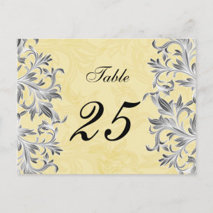 Postal Boda floreciente de venado amarillo y gris