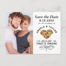 Postal Boda fotográfica de Pizza Pie Amore salva la fecha