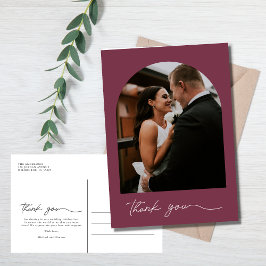 Postal Boda fotográfico de arte moderno Gracias