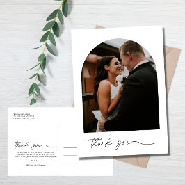Postal Boda fotográfico de arte moderno Gracias