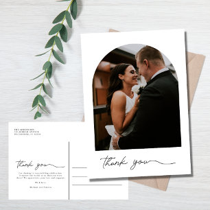 Postal Boda fotográfico de arte moderno Gracias