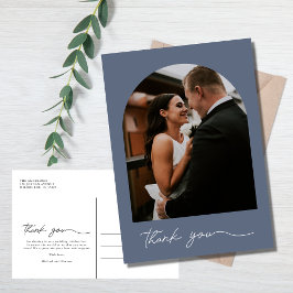 Postal Boda fotográfico de arte moderno Gracias