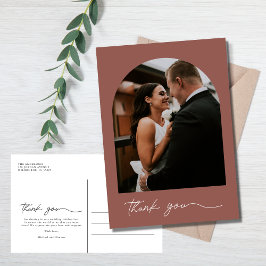 Postal Boda fotográfico de arte moderno Gracias