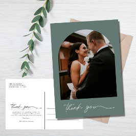 Postal Boda fotográfico de arte moderno Gracias