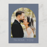 Boda fotográfico de arte moderno Gracias Postcard