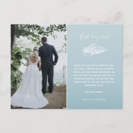 Postal Boda fotográfico de Blue Beach Gracias