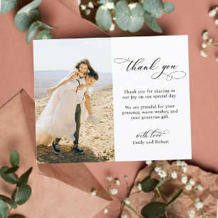 Postal Boda fotográfico de caligrafía presupuestaria Grac